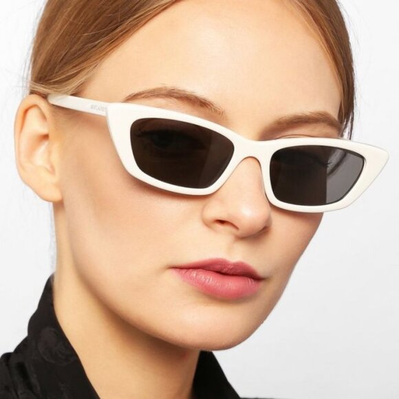 NWT SAINT LAURENT SUNGLASSES WHITE - Picture 3 of 4